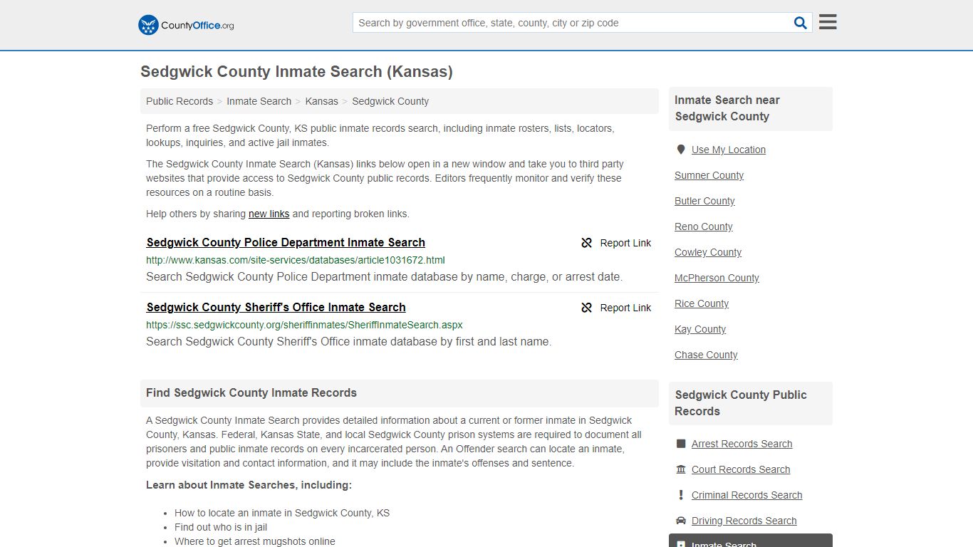 Inmate Search - Sedgwick County, KS (Inmate Rosters ...